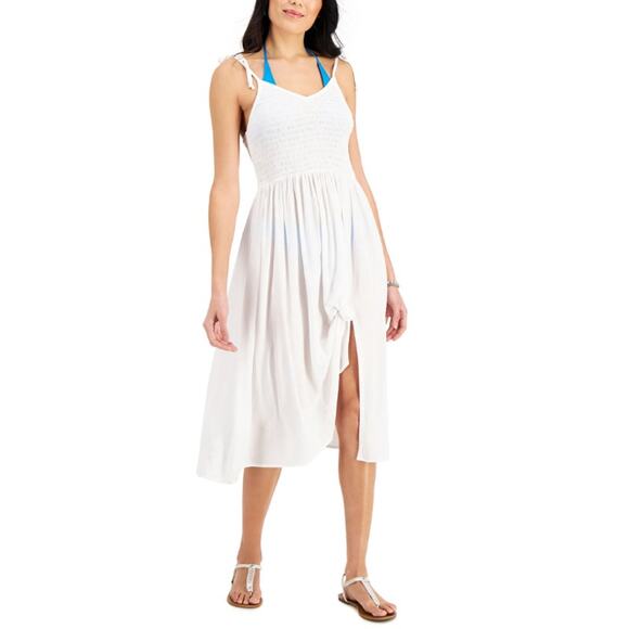 Miken Swim Smocked Midi Dress - Picture 1 of 9